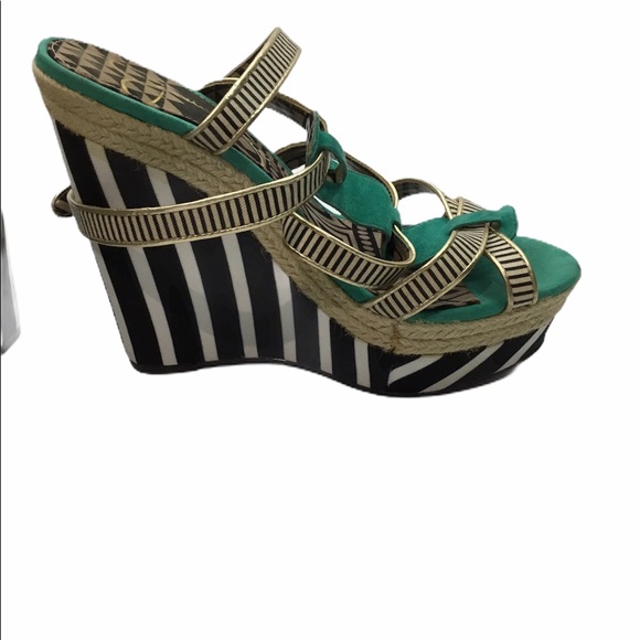 Jessica Simpson Striped wedges size 6 - Picture 3 of 3